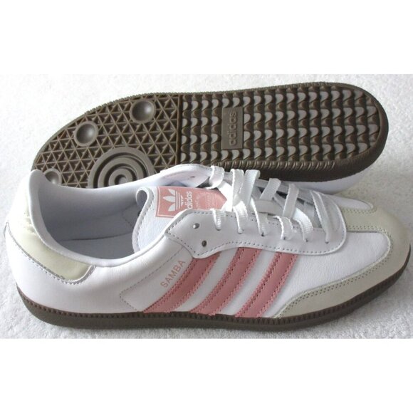 Adidas Originals Women's Samba OG Casual Shoes White Mauve Pink Size 11 NIB - Picture 2 of 5